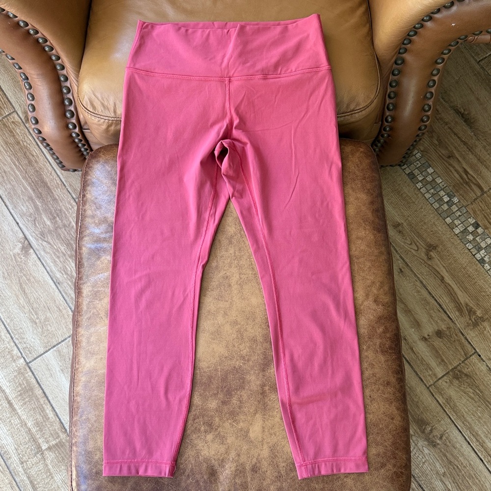 Lululemon Wunder Under Hi-Rise 7/8 Tight 25" Sz 10 Vintage Rose Pink Red 1002